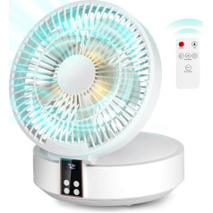 m zimoon galda ventilators, USB ventilators ar tālvadības pulti, kluss un pārnēsājams, svārstību galda ventilators ar 3 ātrumiem, kempinga ventilators ceļojumiem, ārā, mājas birojam, balts