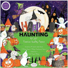 Craft Consortium PAD022 Divpusējā papīra spilventiņš 12 collas x 12 collas 40/Pkg Happy Haunting