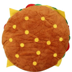 Wifehelper Creative Dekoratīvais spilvens, simulācijas Burger spilvens Fall Throw spilvens Cover Dīvāna jostas spilvens Super mīksts bērnu mājsaimniecības dekoratīvais spilvens