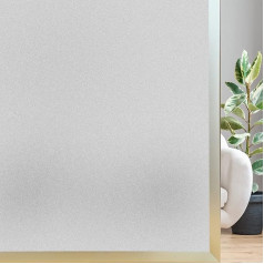 ZDZBLX Window Film, Frosted Glass Film, Window Film, Opaque, Self-Adhesive, Privacy Film, Window Glass Film, Anti-UV Film with Static Adhesion, for Bathroom, Office, Living Room, 90 cm x 300 cm