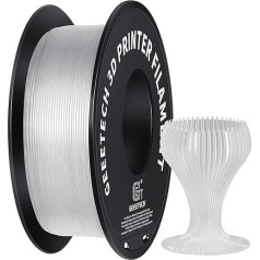 Geeetech PLA filaments 1,75 mm, 3D printeru PLA filaments, 1 kg spolē, 1 spole, caurspīdīgs