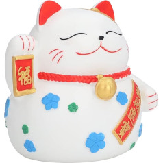 Maneki-Neko Lucky Cat naudas kaste naudas kaste naudas kaste naudas kaste naudas kaste naudas kaste Waving Cat izgatavots no smalkas porcelāna Lucky Cat attēls naudas kaste keramikas Piggy Bank Lucky Statue Toy Figure biroja mājas kafejnīcas apdare