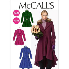 McCall's Patterns M6800 E5 14 - 16 - 18 - 20 - 22 Misses' - Sieviešu kleitas, 1 gabals, balts