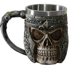 OTARTU 400ml galvaskauss Kafijas krūze Viking Skull alus kauss Nerūsējošā tērauda ieliktnis Dāvana vīriešiem Tēva dienas dāvanas