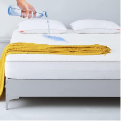 Sweetnight Double Mattress Protector Ūdensnecaurlaidīgs matrača aizsargs Bambusa virsma Fitted Sheet matrača pārvalks Double Extra Deep Pocket 40cm Mašīnā mazgājams 135x190cm