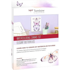 Tombow CANVAS-SET1 Watercoloring Canvas Set Elegant Butterflies