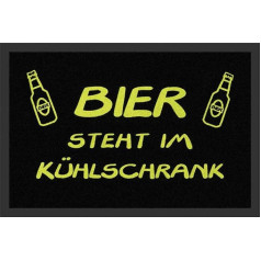 empireposter Bier Steht im Kühlschrank - Fussmatte, Größe: 60 x 40 cm, Materiāls Polypropylen