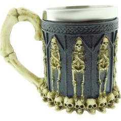 Skull Cup Mumija 3D galvaskauss skelets Nerūsējošā tērauda sveķu alus krūzīte Šausmu gotikas dzērieni Kafija Cilvēks Vikings Viduslaiki Halloween Lieliska kvalitāte