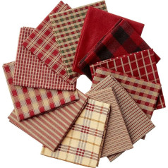 Dunroven House Homespun Fat Quarters, 45,7 x 53,3 cm, Rot