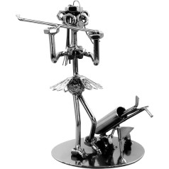 Metāla golfa statuja ornaments Radošais dzelzs golfa spēlētāja modelis Nuts and Bolts Golfer Athlete Sculpture for Man Kids Sports Gift Office Home Desk Decoration Craft (Q007)