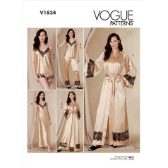 Vogue Patterns V1834F5 Moteriški miego drabužiai F5 (16-18-20-22-24), popieriniai