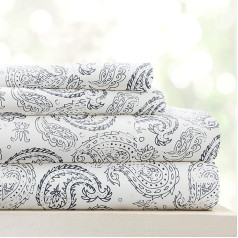 Linen Market 4 gabali Queen gultas veļas komplekts (Navy Blue Floral) - gulēt labāk nekā jebkad ar šīm īpaši mīkstajām un atvēsinošajām gultas gultas segām jūsu karalienes izmēra gultai - Deep Pocket atbilst 16