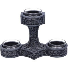 Nemesis Now Thor's Hammer Tea Light Holder 18,5 см серебро