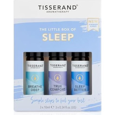 Tisserand Aromterapija - Mazā miega kastīte - elpo dziļi, patiess komforts, labāks miegs - 100% dabīgas, tīras ēteriskās eļļas - 3 x 10 ml