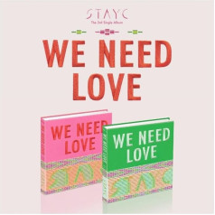 Dreamus STAYC - WE NEED LOVE 3. singls + salocīts plakāts (Power Ver.) 171 x 171 mm (L200002455)