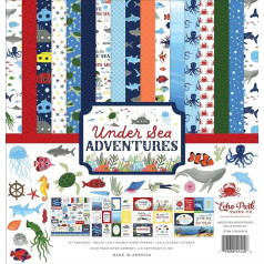 Echo Park Paper Company USA245016 Under Sea Adventures Collection Kit Paper, Multi, 12 x 12 colių