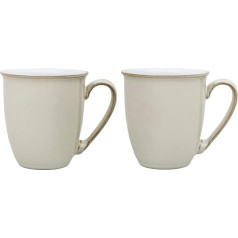 Denby Linen 016048018 2 kafijas krūžu komplekts, krēmkrāsas krāsā