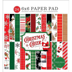 Echo Park Paper Company CBCHR141023 Christmas Cheer 6 x 6 popieriaus blokas, daugialypis