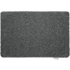 HUG RUG Schmutzfangmatte, 80 x 100 cm, Grau, Anthrazit, maschinenwaschbar, Schmutzfangmatte