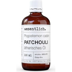 wesentlich. Patchouli tīra ēteriskā eļļa, 100% dabīga, stikla pudelīte, 100 ml