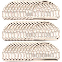 BIKICOCO Metall D-Ringschnalle nicht verschweißt 3,8 x 2,3 cm Innenmaß Silber Silberfarben, 30 Stück