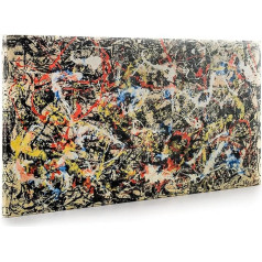 ShopArt - Jackson Pollock Konverģence - augstas izšķirtspējas audekla izdruka - gatavs iekāršanai (50 x 100)