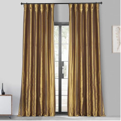 HPD Half Price Drapes PTCH-BO404-108 Aizkari guļamistabā - mākslīgā zīda TAFT, poliestera maisījums, Golden Spice, 50 collas x 108 collas