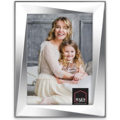 HAES DECO Firenze VP10225 Silver-Plated Picture Frame for the Photo of 20 x 25 cm - Красиво посеребренная фоторамка с роскошной деревянной задней стенкой и подставкой для стоя