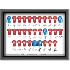 Ava Dylan Nottingham Forest FC Autogramm-Team-Poster, Druck - komplekts 2023-24 Squad A3