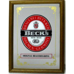 Becks Beer Koka ierāmēts mazs spogulis 32 x 22 cm