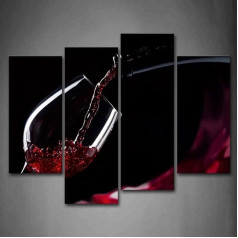 Rot Wein Im Das Glas Wandkunst Malerei Das Bild Druck Auf Leinwand Essen Kunstwerk Bilder Für Zuhause Büro Moderne Dekoration