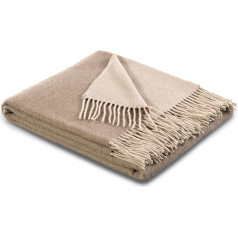 Biederlack Fringe Plaid Cashmere Blanket Cashmere Plaid Natural Sand Cashmere Wool Izmēri: 130 x 170 cm 747211