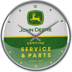 Nostalgic-Art Retro Wanduhr, Ø 31 cm, John Deere - Pakalpojumi un rezerves daļas - Geschenk-Idee für Traktor-Fans, Große Küchenuhr, Vintage Design