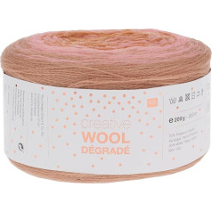 Rico Creativ Wool Dégradé 200 g 4-Ply Pink / Natural Rozā / Natural Rozā / Natural