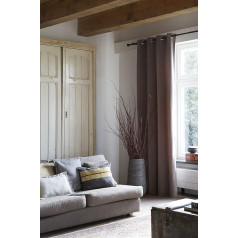 Elbersdrucke Odeon 06 Eyelet aizkars necaurspīdīgs 255 x 140 cm brūns Taupe dzīvojamā istaba guļamistaba virtuve gaitenis bērnu istaba