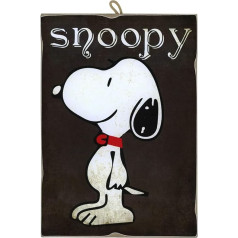 KUSTOM ART Vintage stila komiksu sērijas Snoopy koka izdruka mājai, restorānam, picērijai, terasei, bāram un viesnīcai (liela: 30 x 40 cm)