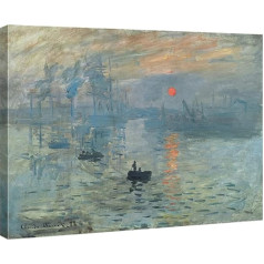 Wieco Art Giclée-Leinwanddruck, Sonnenaufgang von Claude Monet, Öl-Gemälde-Reprodukcija, audekls, 16x12 collu (40x30cm)