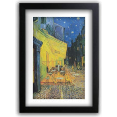 HWC Trading A3 FR Cafe Terrace Night By Vincent Van Gogh Šī slavenā galerijas mākslas darbu glezna ir lieliska dāvana vai dekoratīvs gabals jebkurai mājai - A3 ierāmēta