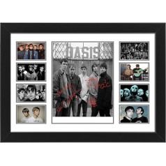 AllStarMedia Oasis Limited Edition Autograph Collage Poster Print Wall Decor for Music Fans Gift for Band Lovers Home Office Wall Art Merchandise (Framed A3 (16x12-42x30)