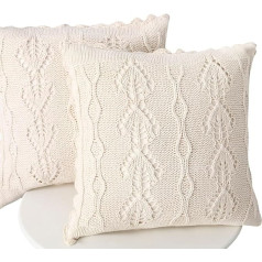 Makrame lapu spilvenu pārvalki Boho stils 18x18 collu ziloņkaula 45x45cm 2 Pack