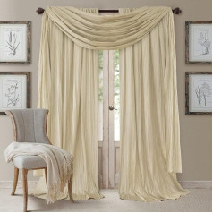 Elrene Home Fashions VENICE CURTAINS WITH SHAWL VALANCE SHEETS SET OF 3 PANEL 52