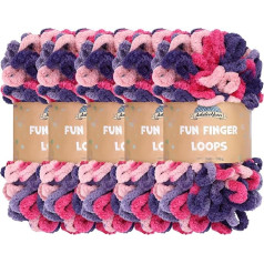 JubileeYarn Fun Jumbo Polyester Finger Loop dzija - Dioni - 5 bumbiņas - par 100g bumbiņā