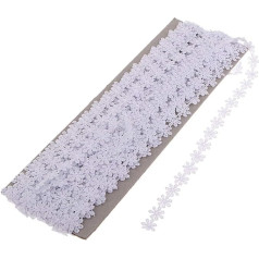 Duiaynke Spitzenband mit Blumenmuster, bestickt, zum Nähen, Basteln, Hochzeit, Brautkleid, Verzierung, Dekoration, 12 mm breit, 12 mm breit, 12 mm breit, 12 m lang