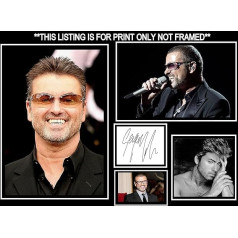 Gerahmter George Michael Drukāt Autogramma