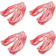 STOBOK 4 ruļļi Tassel Lace kāzu apdare Delikāts mežģīņu apdare Creative Tassel Trim Lace Trim Trim DIY apdares apdares rotājums Delikāts poliesters