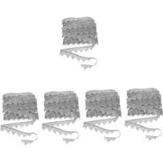 NUOBESTY 5 gabali Sequin Lace Logu aizkars Dekoratīvie pīti apdares Fringe lentes Lace aizkari Apģērbu šūšana apdares Apģērbu DIY Fringe Trim Tassels galda skrējējs