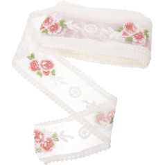 EXCEART 1 Rolle Spitzenband Stickerei Spitzenbänder Vintage-Nähbänder Hochzeit Braut Geschenkbänder Blumenstraußband Für Verzierungen Zubehör