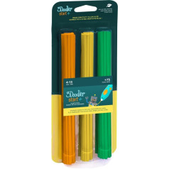 Filaments start eko, 2,5 mm, 75 gabali, 3 krāsas, pom, dzeltens, zaļš 3ds-eco-mix2-75