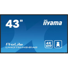 Monitors 42,5 collu prolite lh4375uhs-b1ag,24/7,ips,android.11,4k,500cd/m2,wifi,3xhdmi,dp,daisy/chain,2xusb,2x10w,rj45,iisignage2,failover,sdm,4gb/32gb