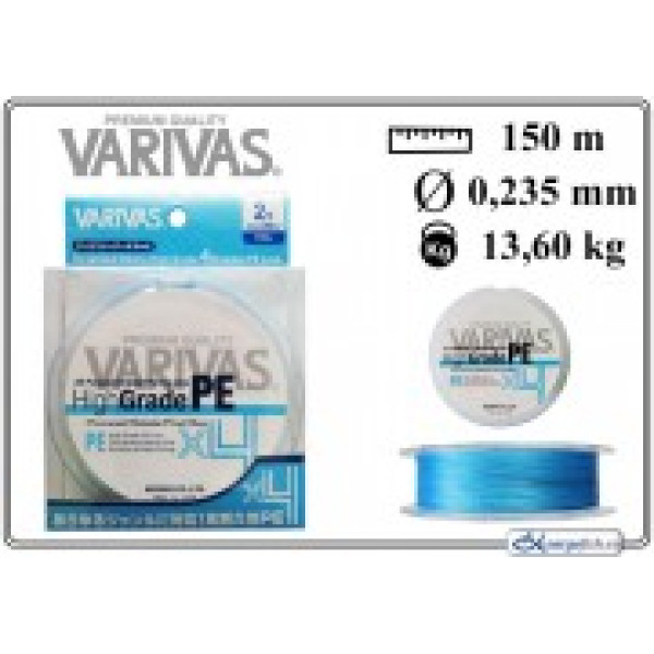 Pītā aukla VARIVAS High GRADE x4 PE blue - 2.0